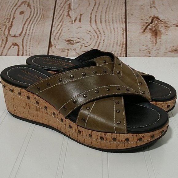 Donald J Pliner Syra Studded Wedge Sandals - Picture 2 of 12